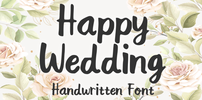 Happy Wedding Font Poster 1