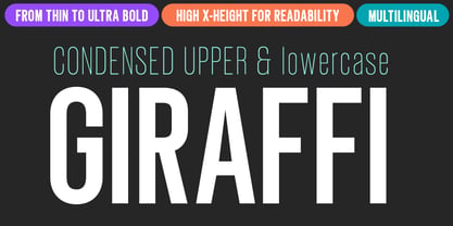 Giraffi Condensed Font Poster 1