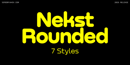 Nekst Rounded Font Poster 1