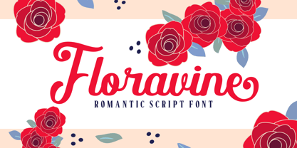 Floravine Romantic Font Poster 1