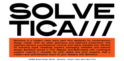 Solvetica Font Poster 2