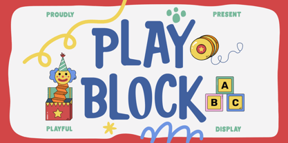 Play Block Font Poster 1