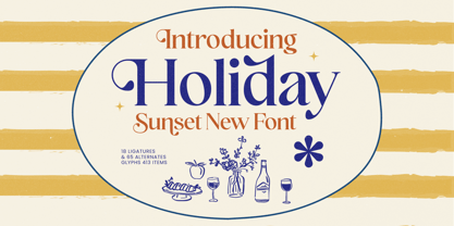 Holiday Sunset Font Poster 1