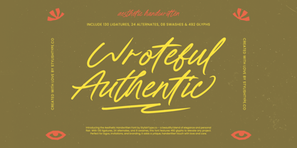 Wroteful Authentic Font Poster 1
