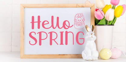 Spring Basket Font Poster 2