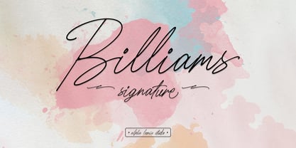 Billams Signature Font Poster 1