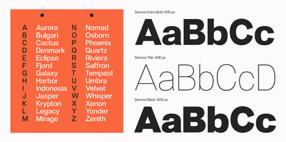 Denova Font Poster 4
