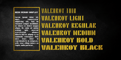 Valenroy Font Poster 2