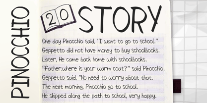 Homework Ballpoint Font Poster 2