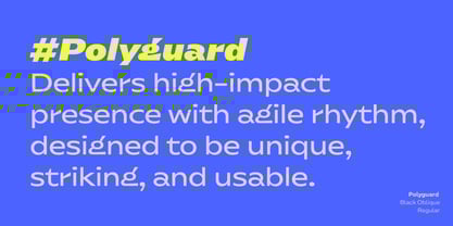 Polyguard Font Poster 3
