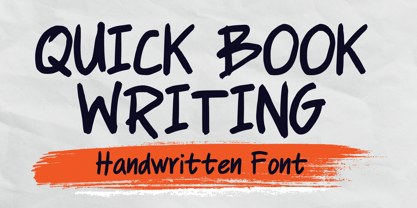 Quick Book Writing Font Poster 1