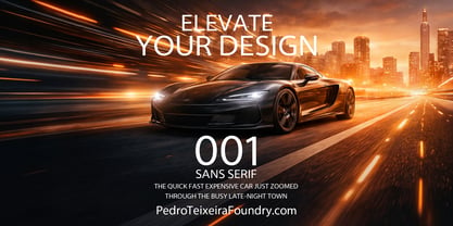 001 Sans Serif Family Font Poster 2