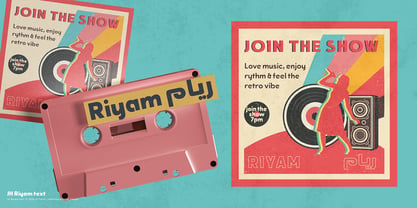 JH Riyam text Font Poster 13