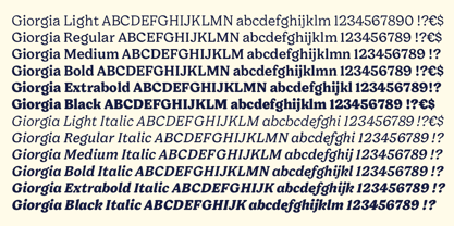 Giorgia Font Poster 7
