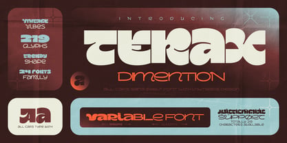 Terax Dimention Font Poster 1