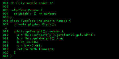 Datavibing Console Font Poster 8