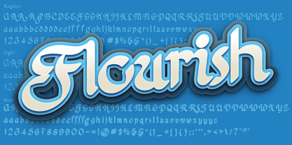 Poster Flourish Font Poster 1