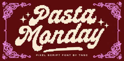 Pasta Monday Pixel Font Poster 1