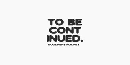 Goodhers Hooney Font Poster 8