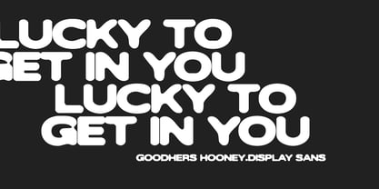 Goodhers Hooney Font Poster 2