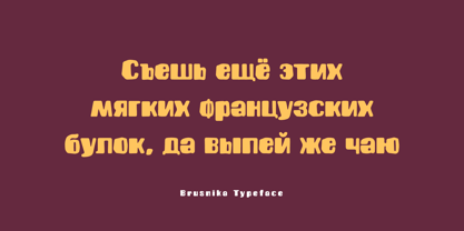Brusnika Font Poster 11