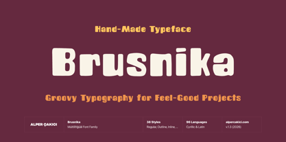 Brusnika Font Poster 1