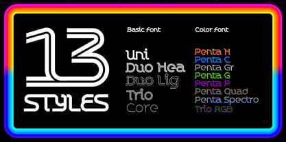 Chromaliner Font Poster 2