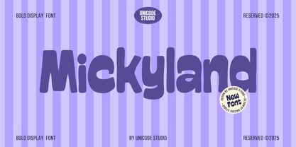 Mickyland Font Poster 1