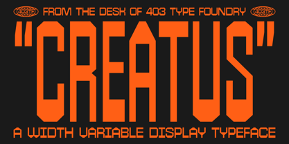 403 Creatus Font Poster 1