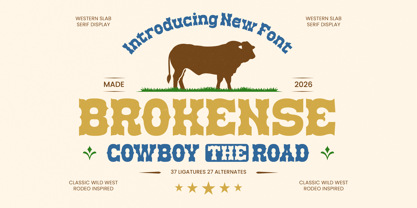 Brokense Cowboy Font Poster 1