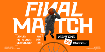 Sport Event Font Poster 3
