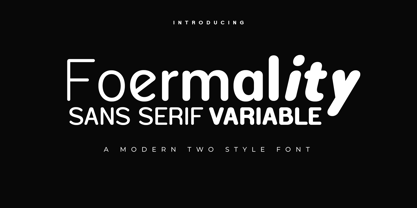 Foermality Rounded Variable Font Poster 1