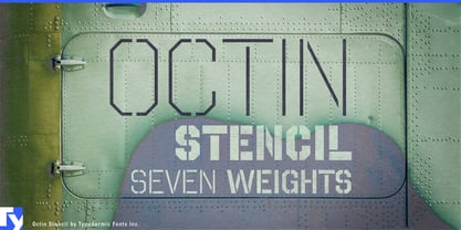 Octin Stencil Font Poster 1