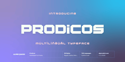 Prodicos Font Poster 1