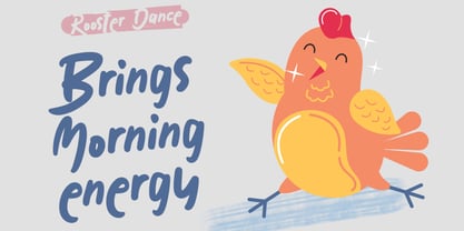 Rooster Doodle Font Poster 5