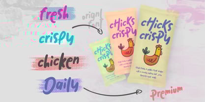 Rooster Doodle Font Poster 3