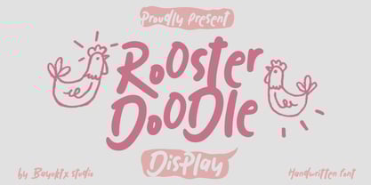 Rooster Doodle Font Poster 1