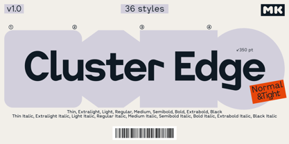 Cluster Edge Font Poster 1