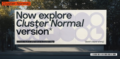 Cluster Edge Font Poster 12