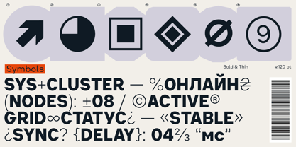 Cluster Edge Font Poster 10