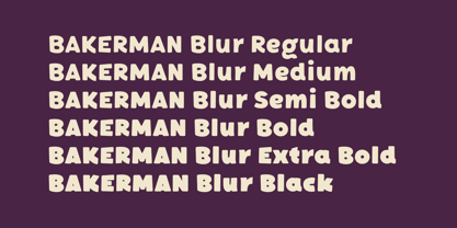 Bakerman Blur Font Poster 4