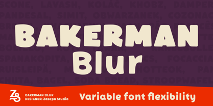 Bakerman Blur Font Poster 1