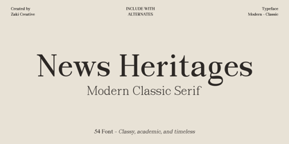 News Heritages Font Poster 1