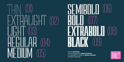 Devonika Variable Font Poster 5