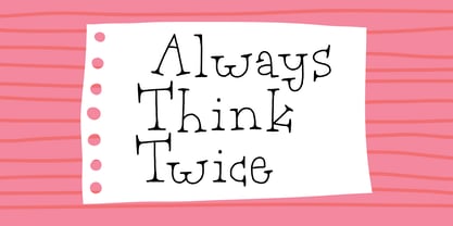 Always Think Twice Font Poster 1