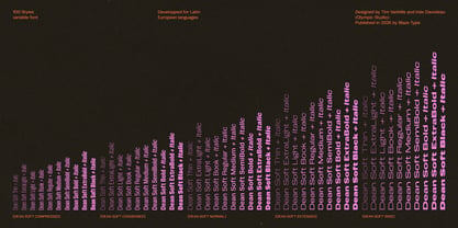Dean Soft VF Font Poster 2