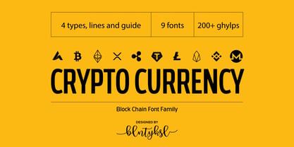 Cryptocurrency Font Poster 1