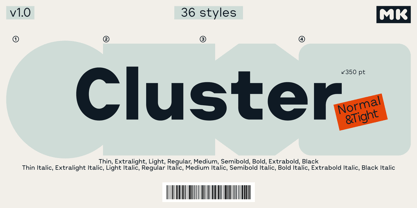 Cluster Font Poster 1