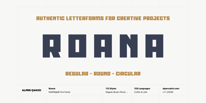 Roana Font Poster 1