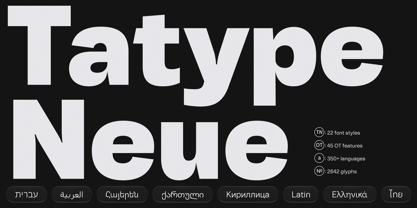 Tatype Neue VF Font Poster 1